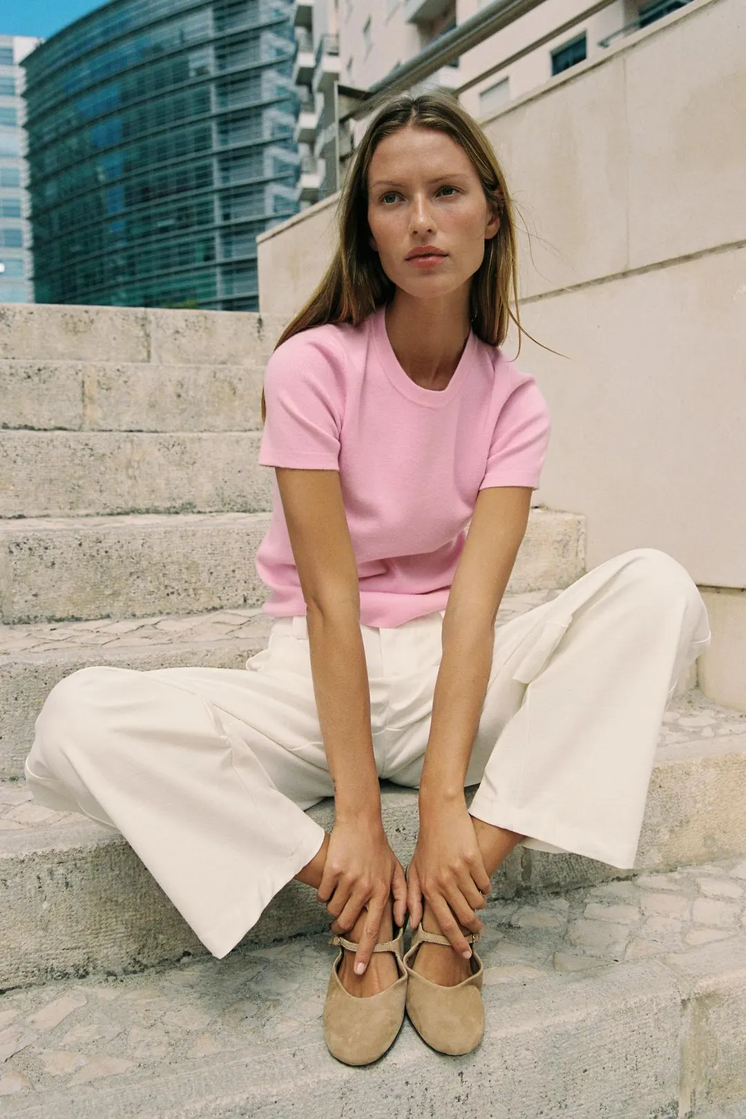 Балетки из замши, Zara