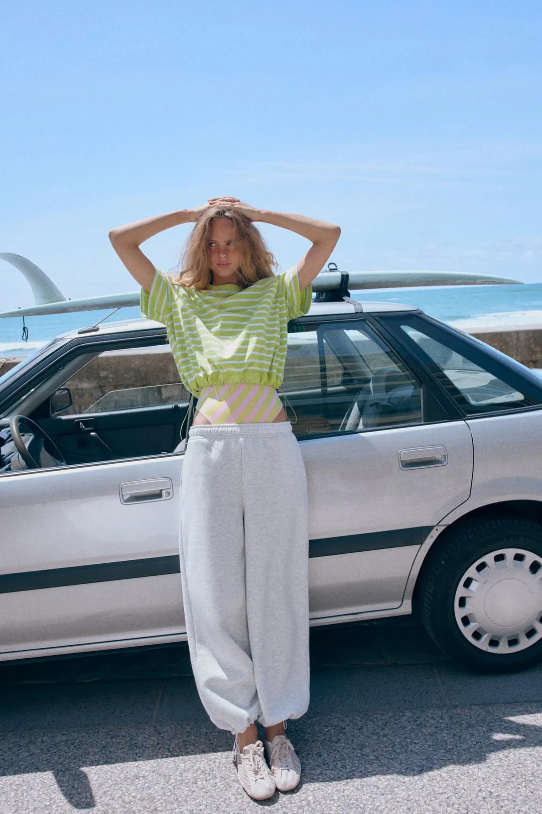 Футболка в полоску с фиксаторами, Zara