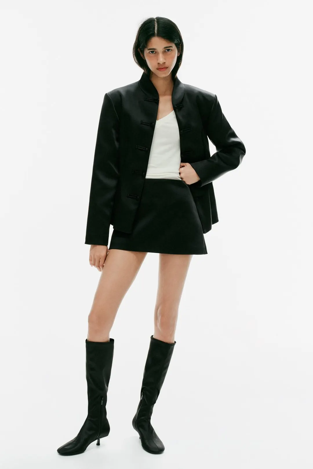 Мини-юбка из сатина, Zara
