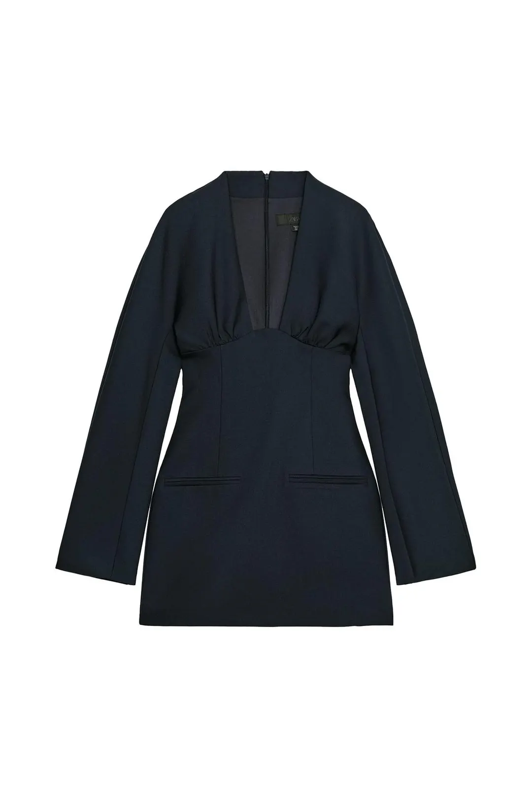Мини-платье с V-образным вырезом, Zara