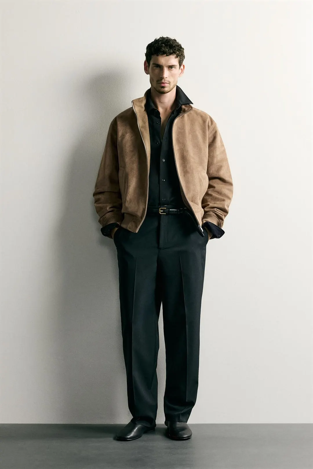 Куртка прямого кроя из искусственной замши, Zara