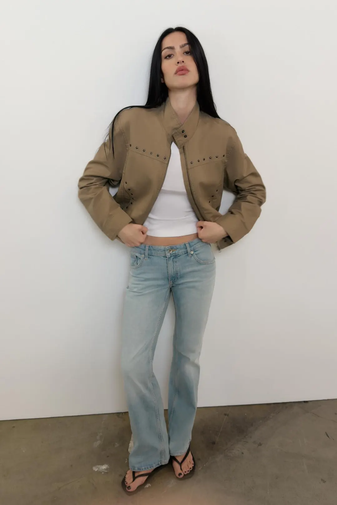 Куртка с заклепками в виде звезд, Zara