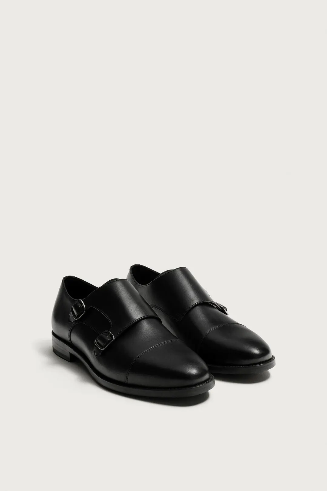 Кожаные туфли с двойными ремешками монки, Zara