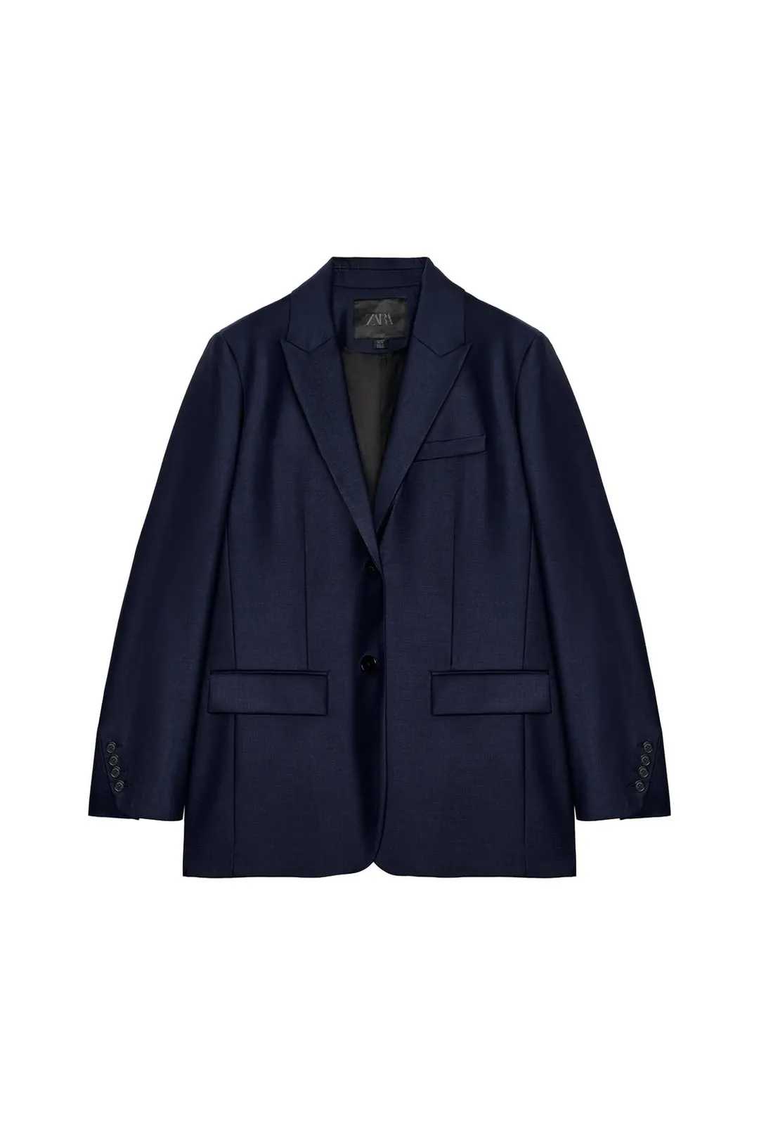 Прямой блейзер из смесовой шерсти ZW Collection, Zara