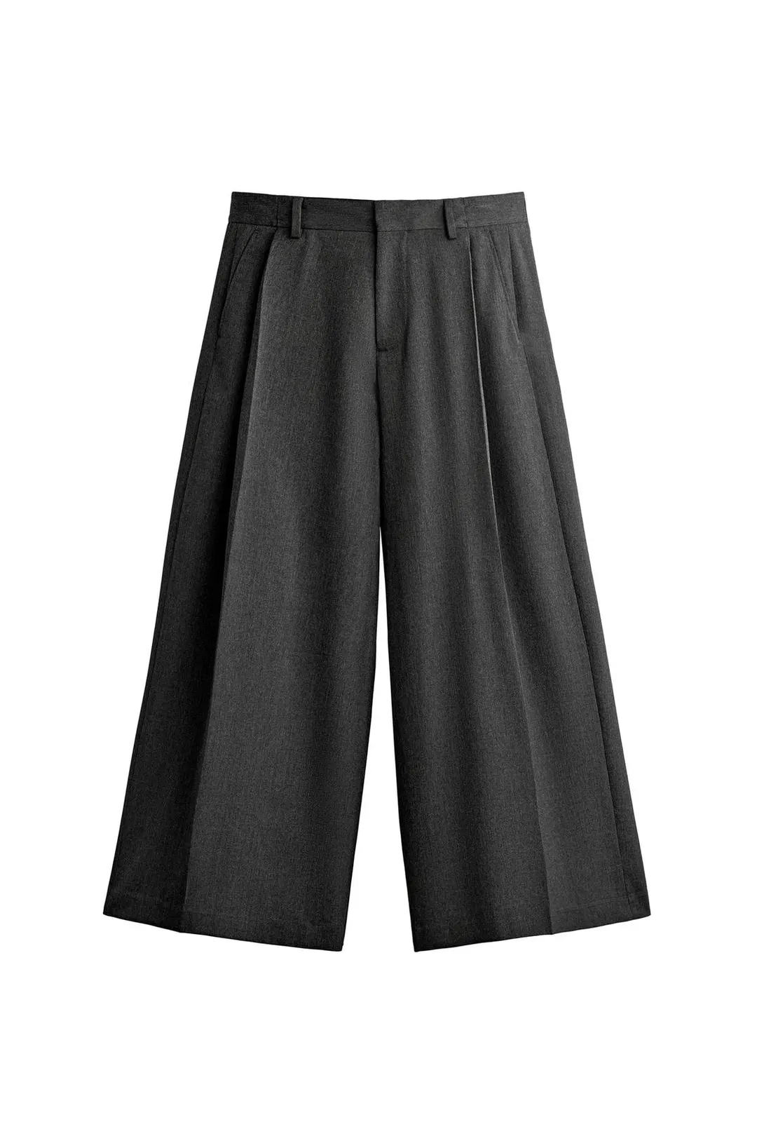 Брюки широкие со складками, Zara