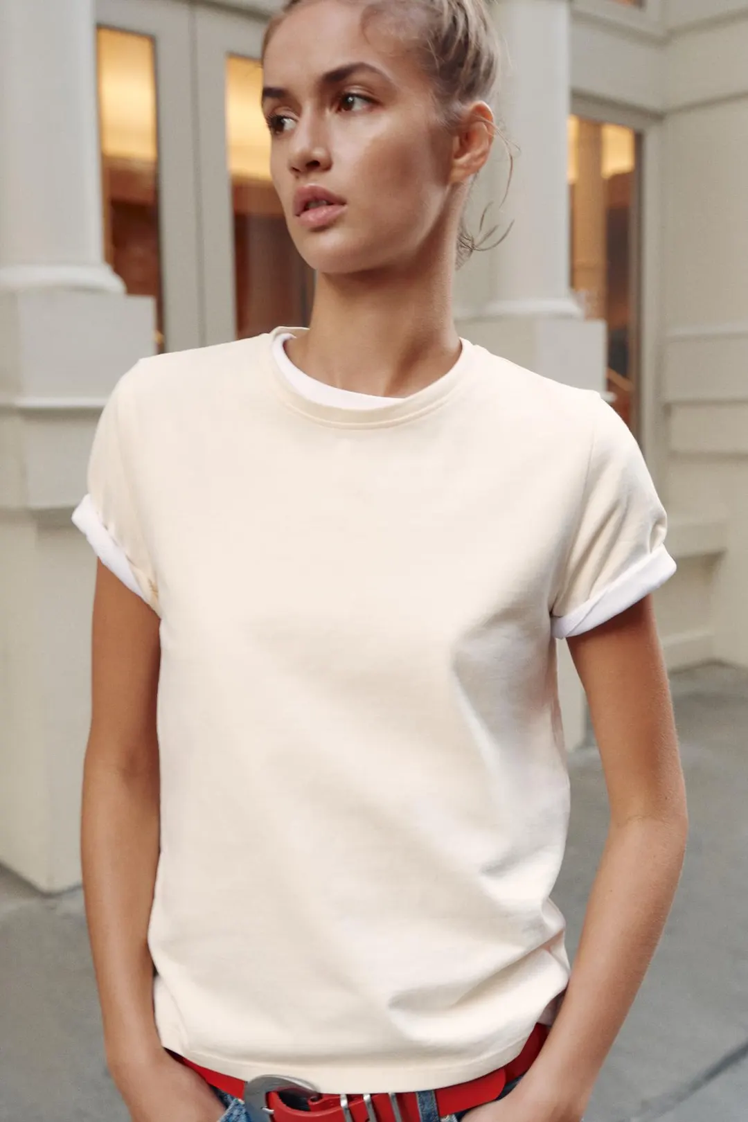 Футболка из фактурного хлопка, Zara