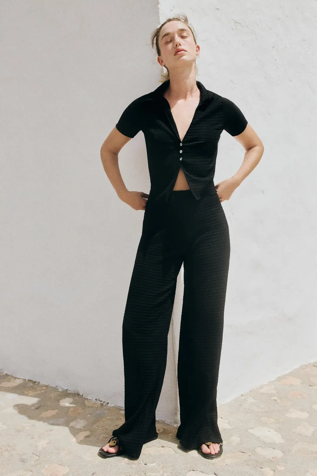 Топ укороченный фактурный, Zara