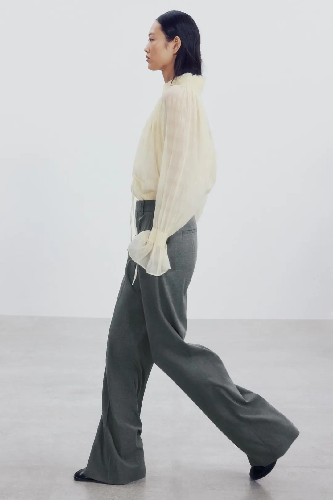 Брюки с высокой посадкой ZW Collection, Zara