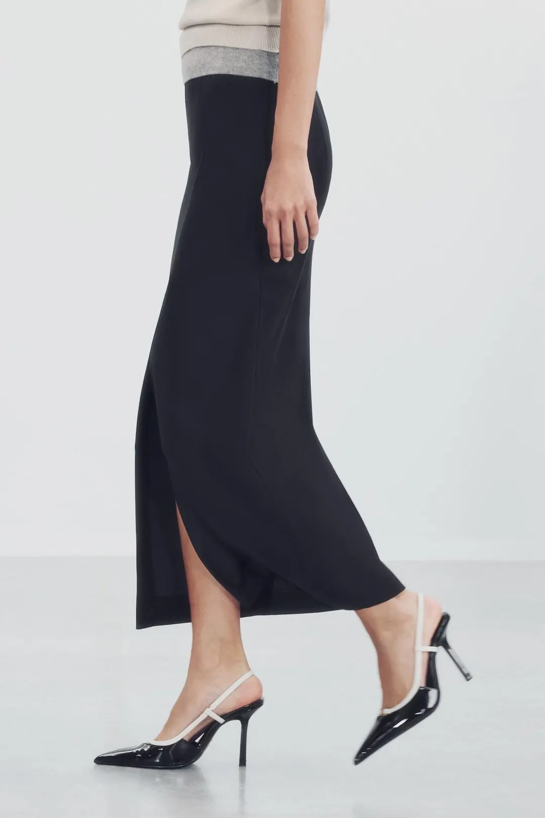Туфли с открытой пяткой под лакированную кожу, Zara