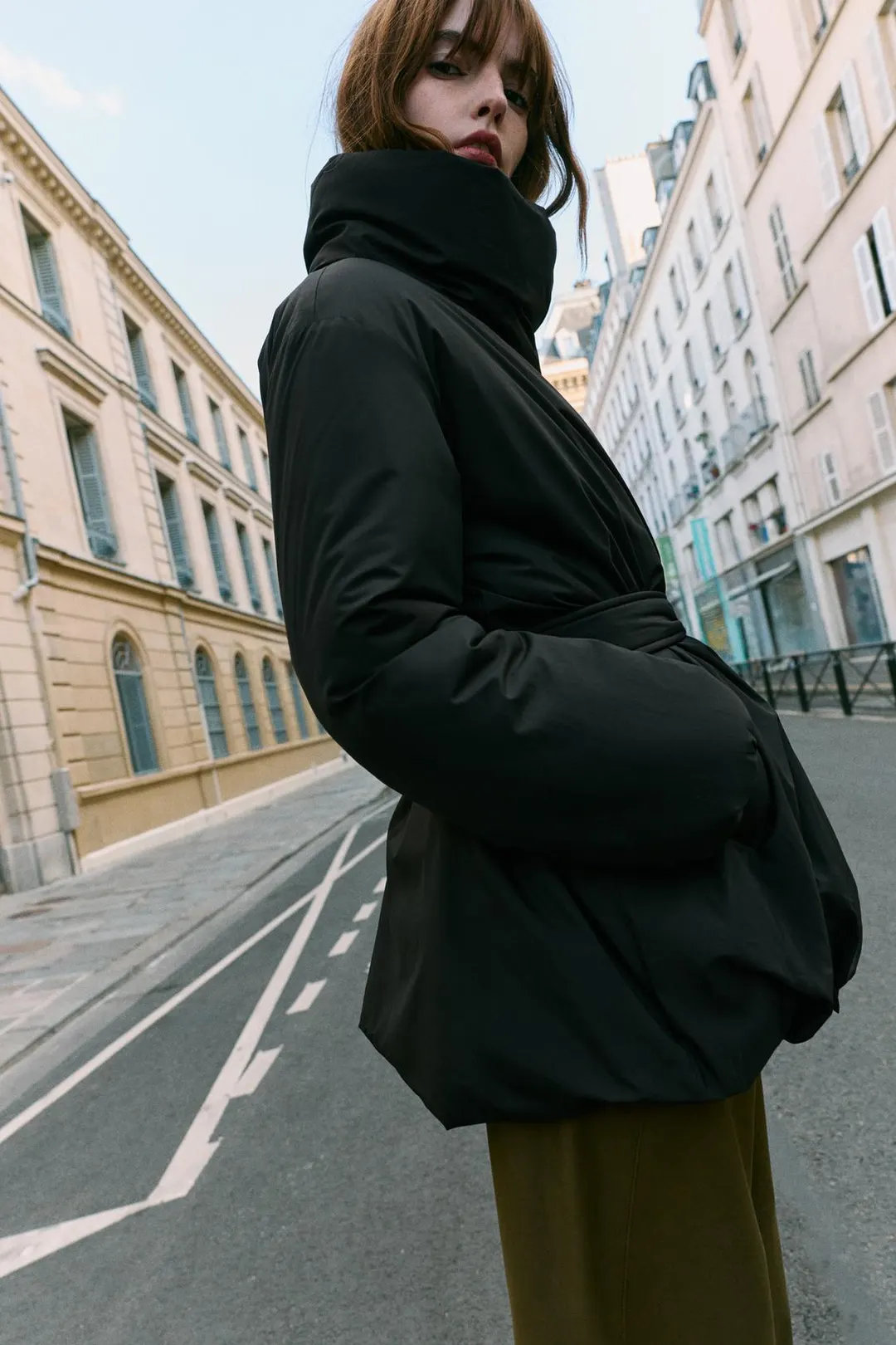 Анорак стеганый с поясом, Zara