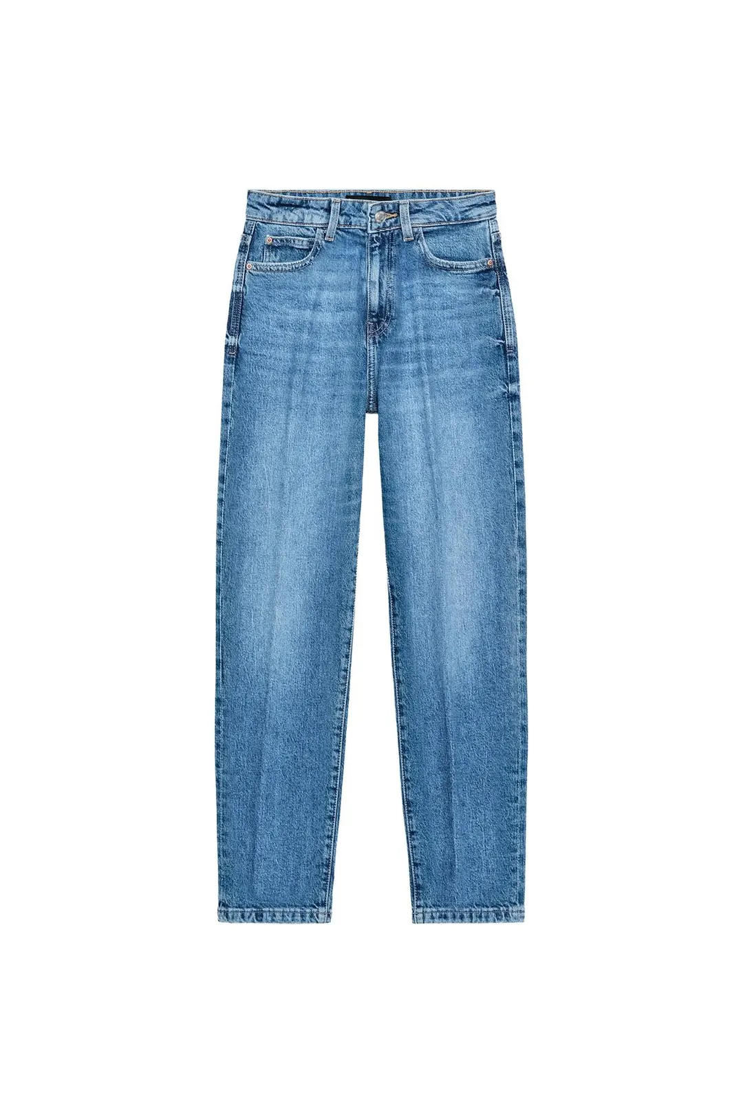 Джинсы мом Z1975 с высокой посадкой и стрелками, Zara