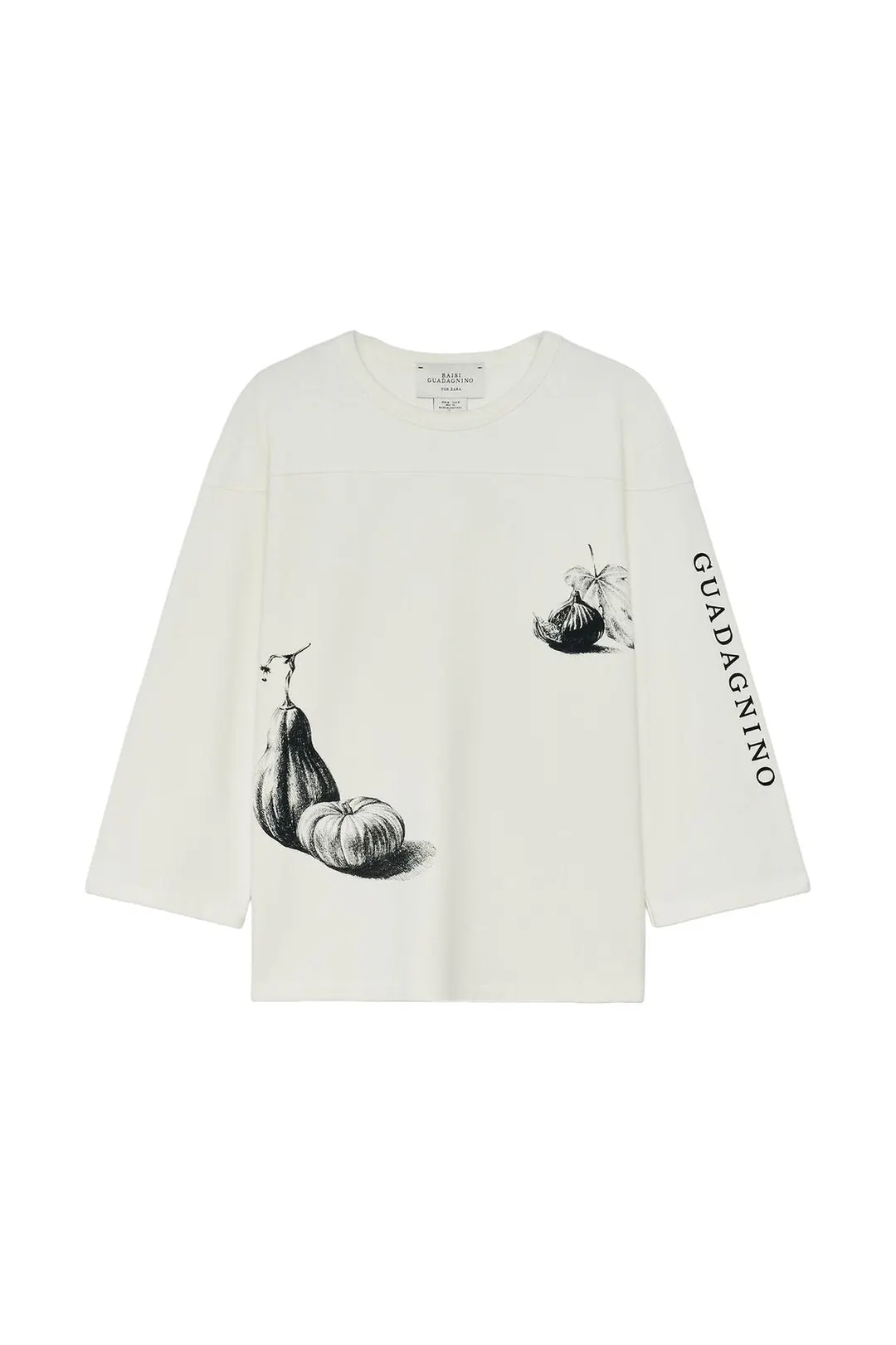 Футболка прямого кроя с контрастным принтом, Zara