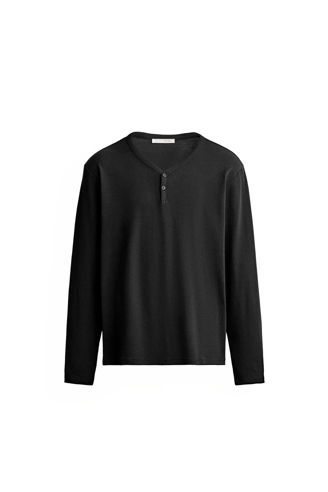 Футболка в рубчик с V-образным воротом хенли, Zara