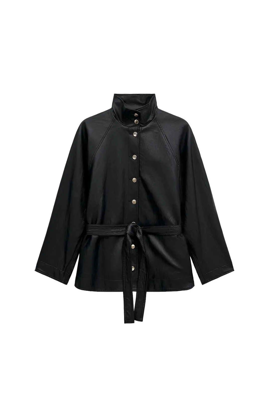 Куртка под кожу с поясом, Zara