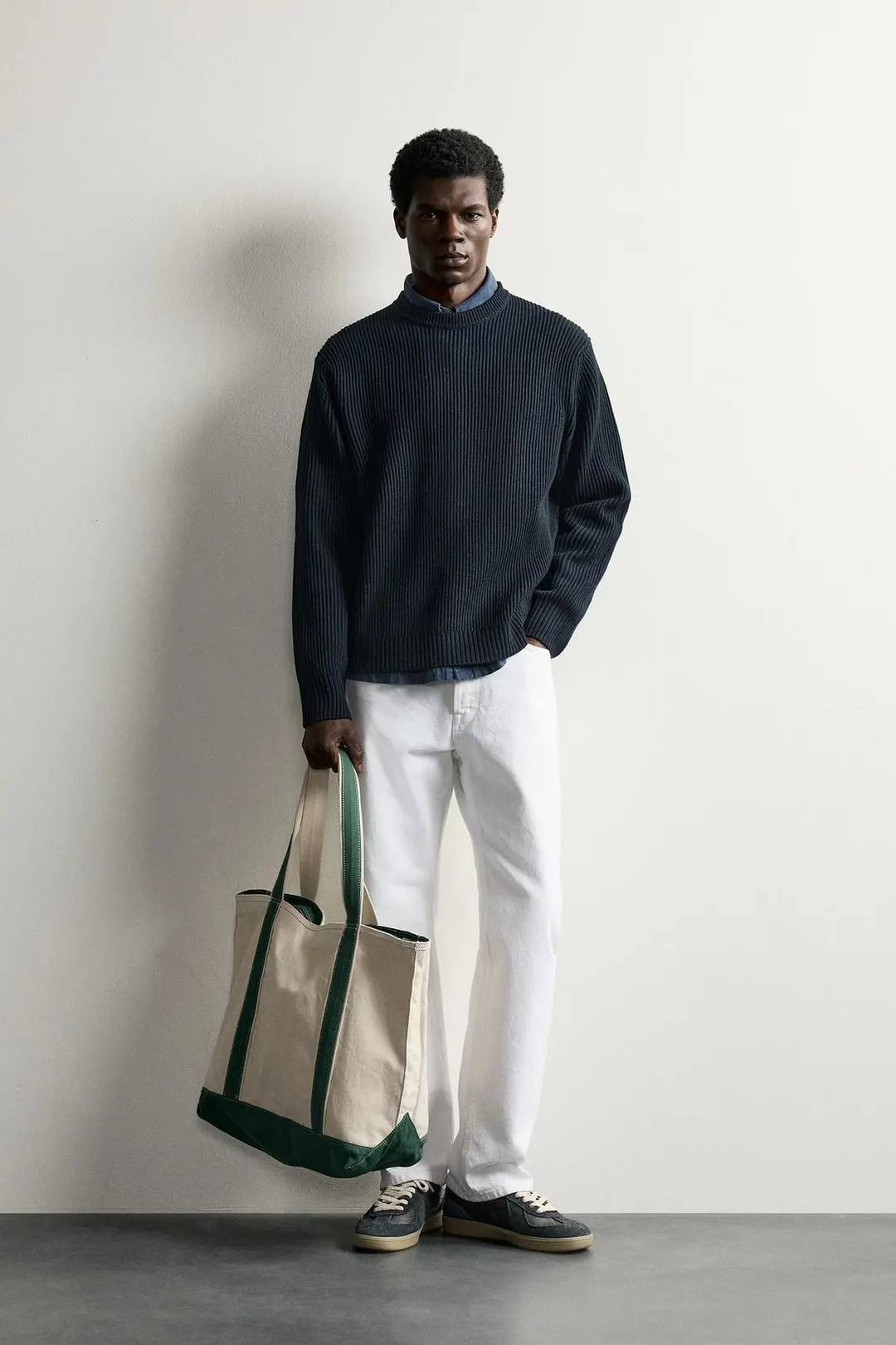Фактурный джемпер прямого кроя, Zara