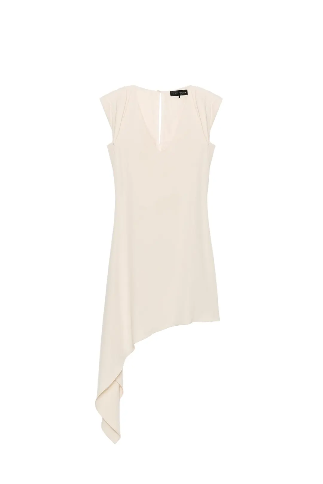 Платье короткое асимметричное с подплечниками, Zara