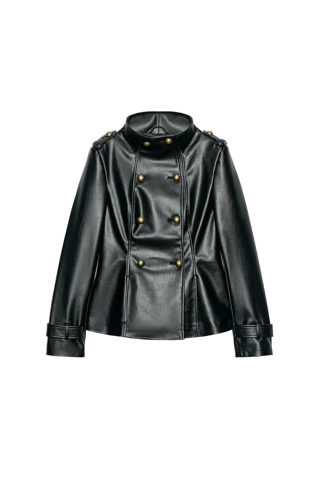 Куртка под кожу на пуговицах, Zara
