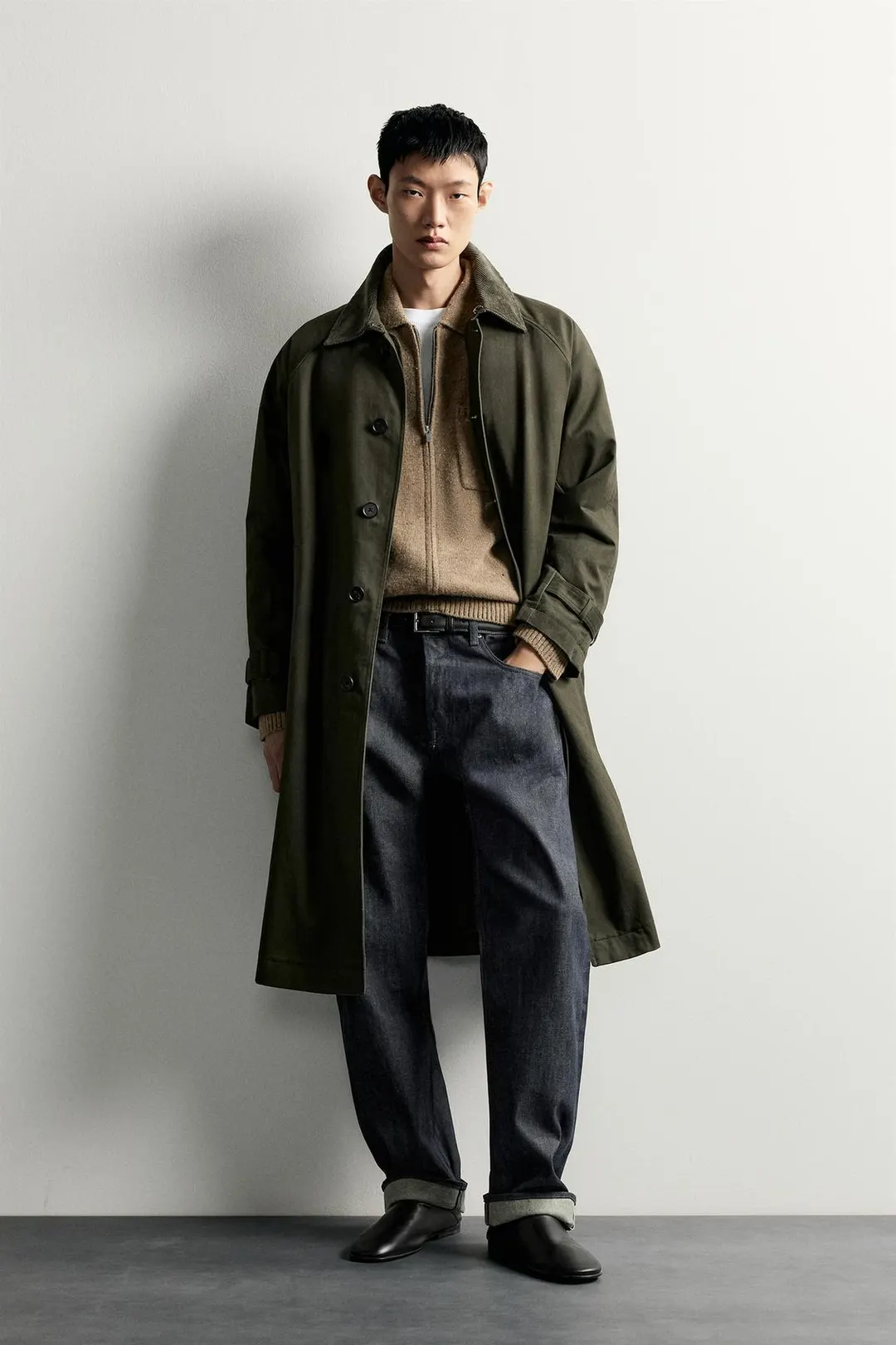 Контрастный тренч 2 в 1, Zara