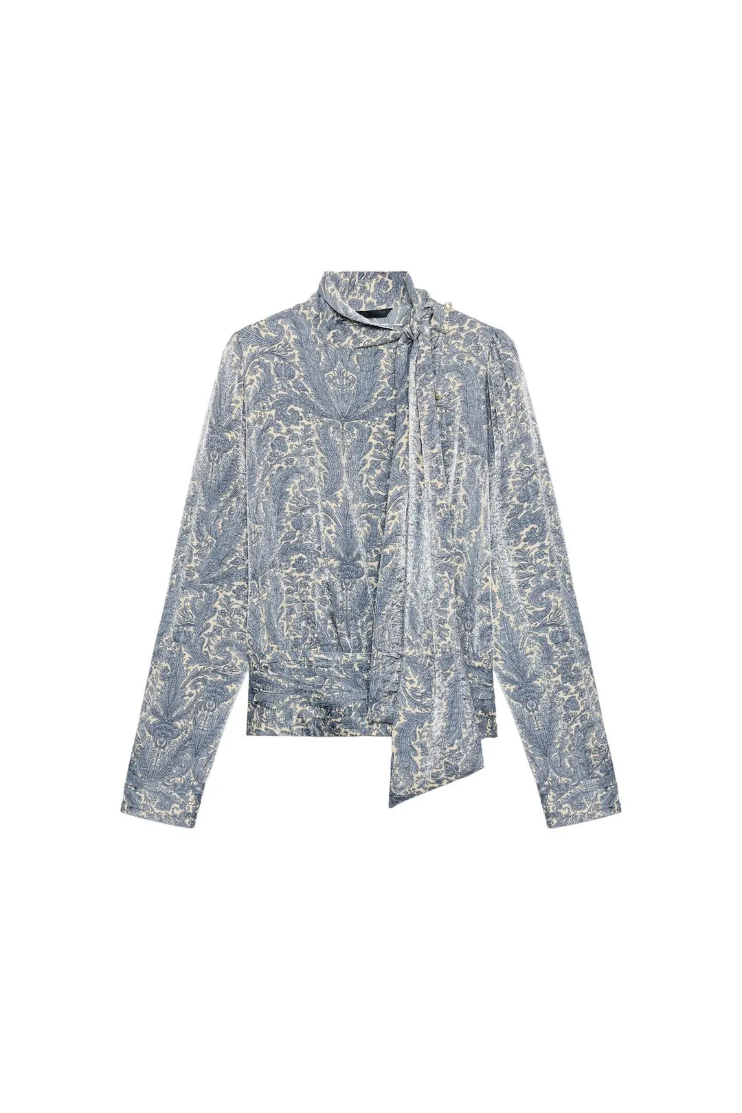 Блузка с принтом и бантом, Zara