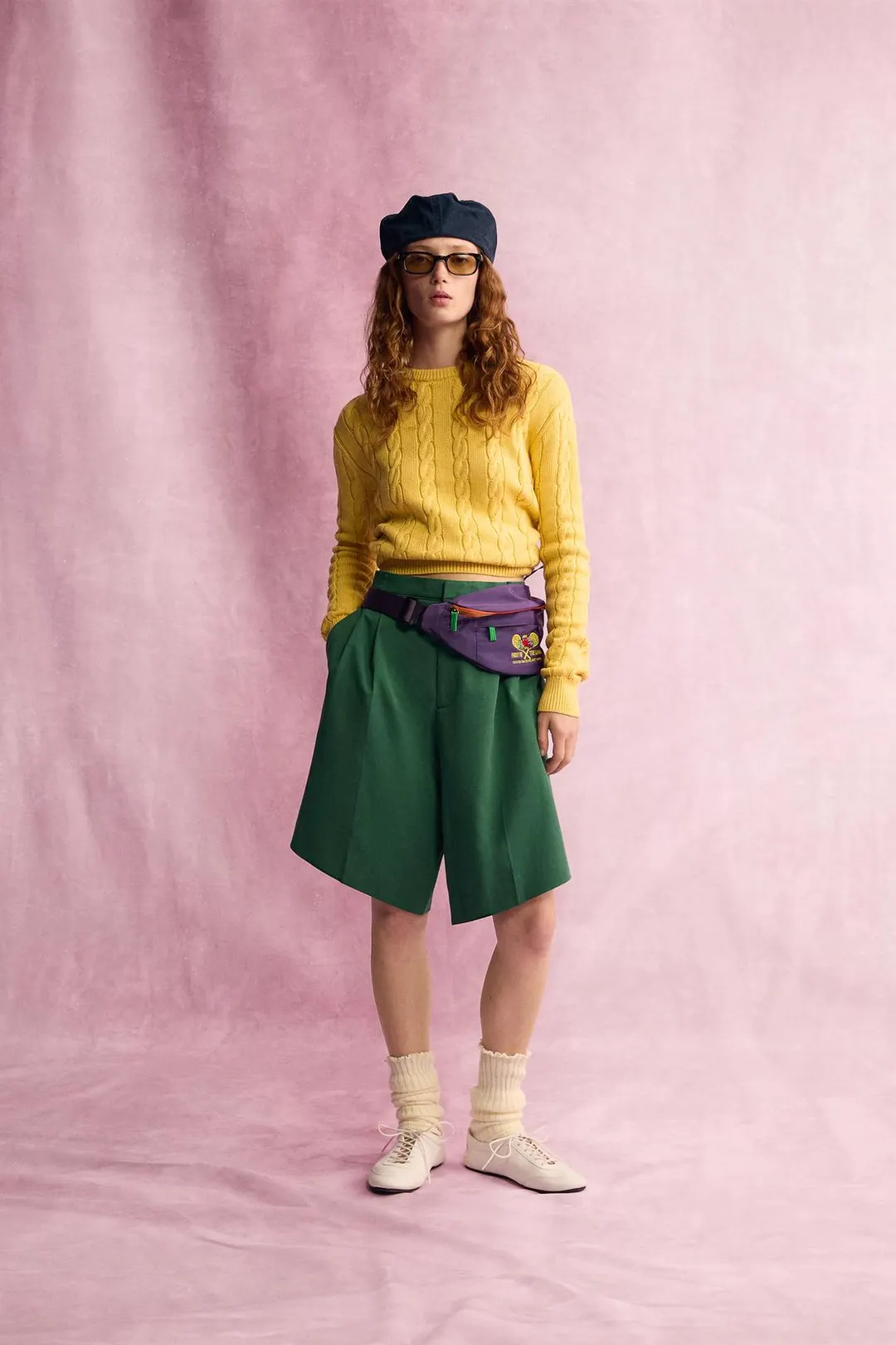 Свитер оверсайз с косами Fruit of the Loom™, Zara