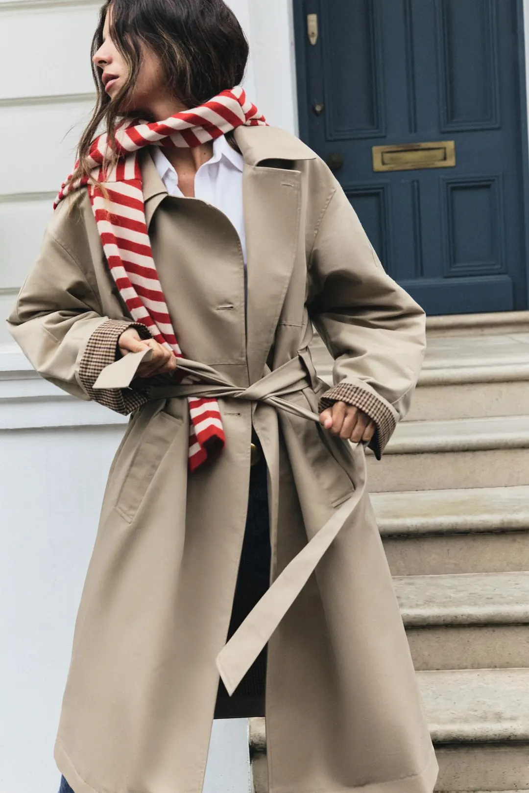Водоотталкивающий тренч с поясом, Zara