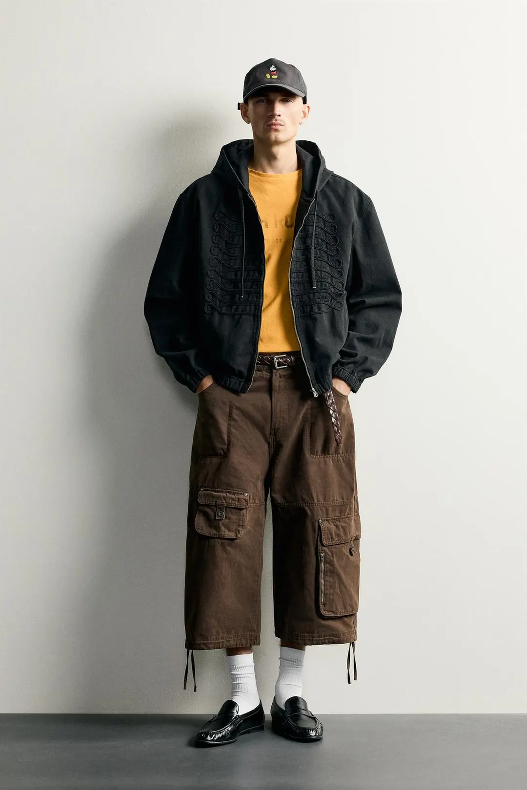 Шорты карго свободного кроя из денима, Zara