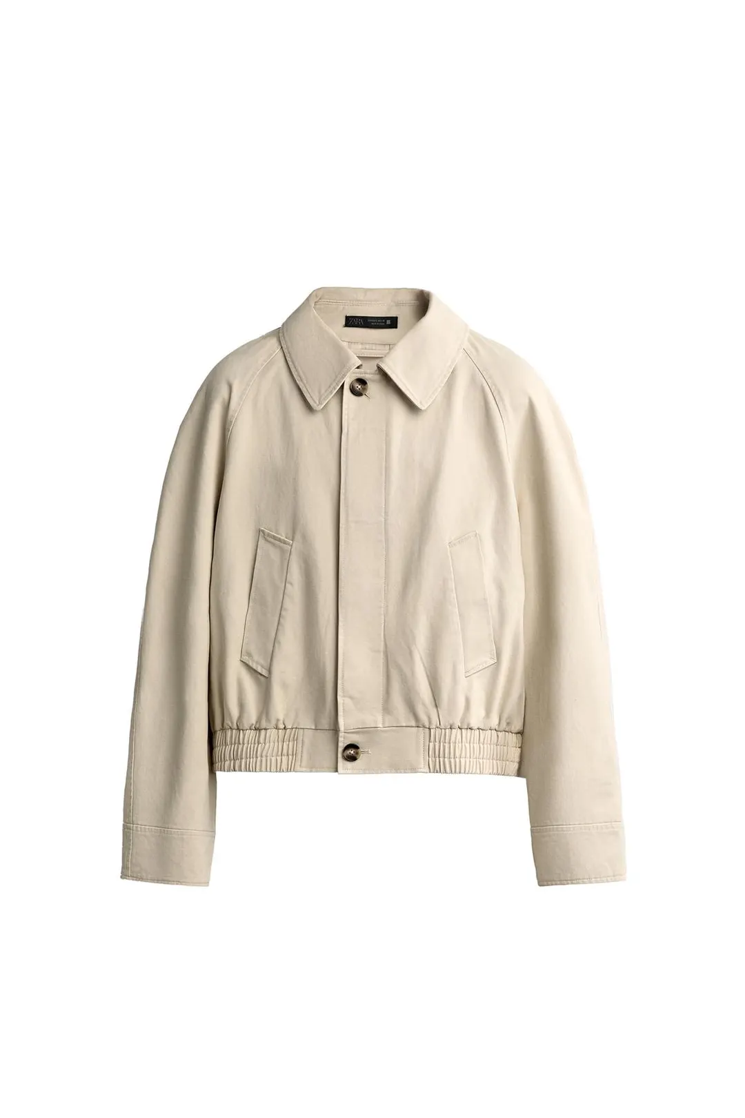 Укороченная рубашка-куртка из хлопка, Zara