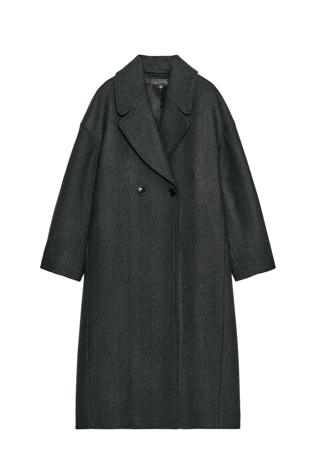 Пальто оверсайз из смесовой шерсти, Zara