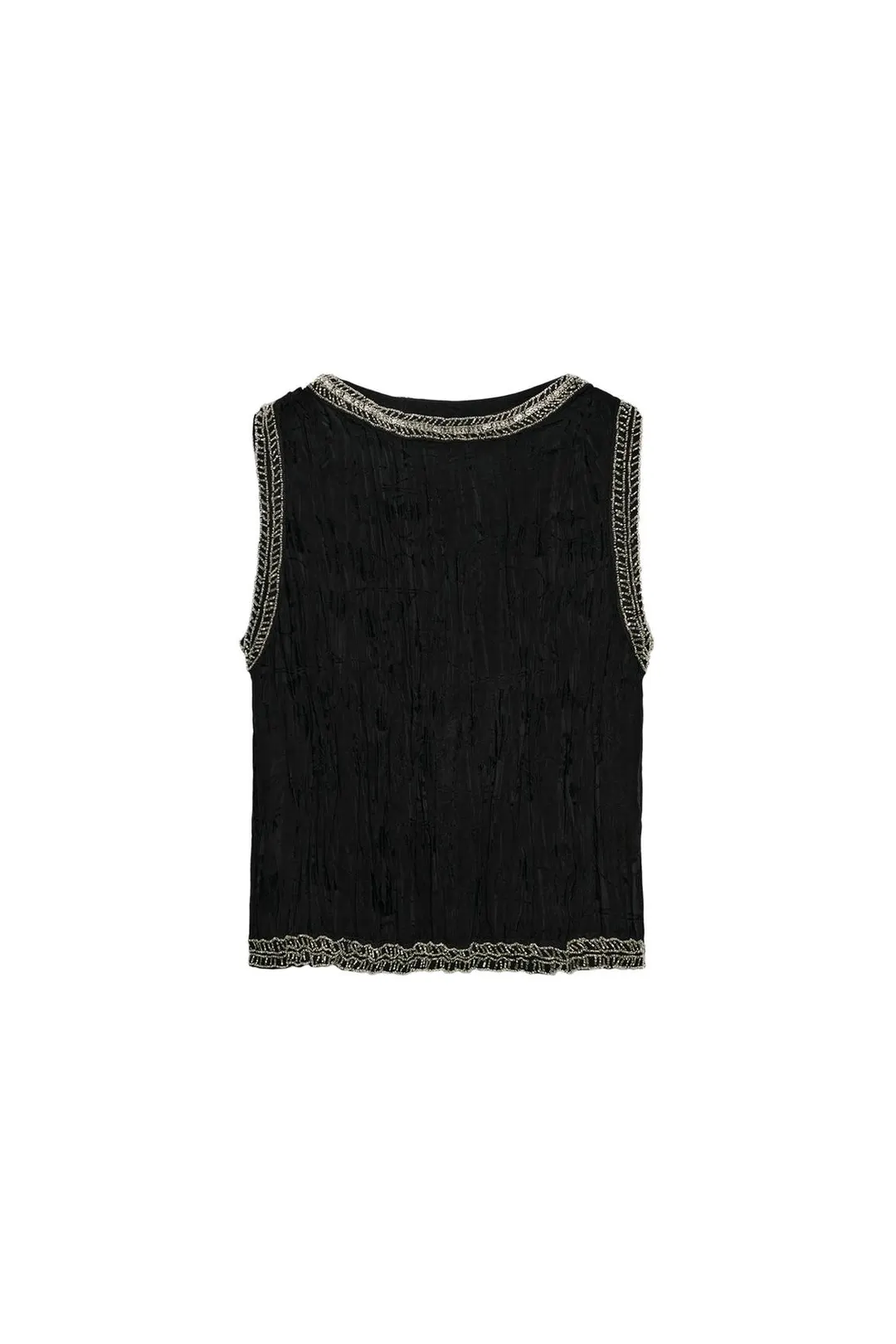 Жаккардовый топ с бусинами ZW Collection, Zara
