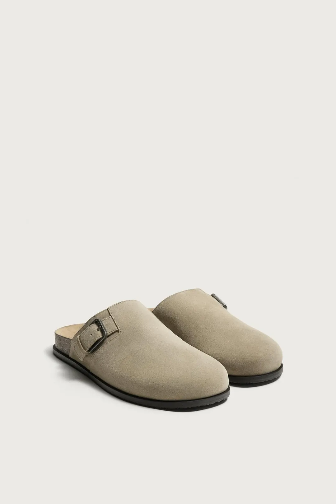 Кожаные сабо с пряжками, Zara