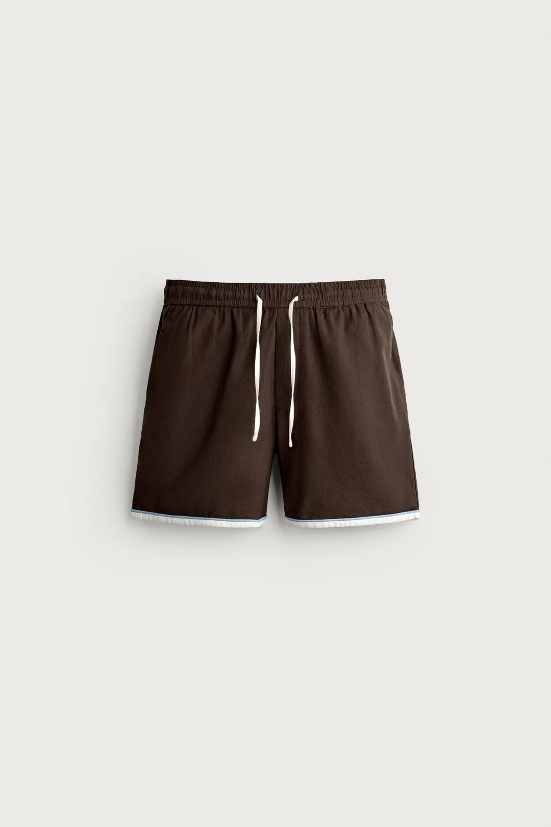 Короткие бермуды с контрастным низом, Zara