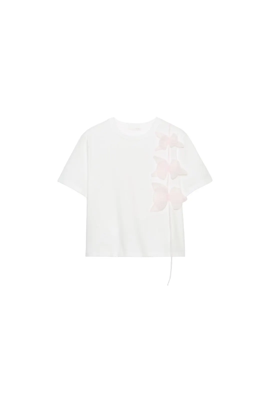 Футболка с рельефным цветочным узором, Zara
