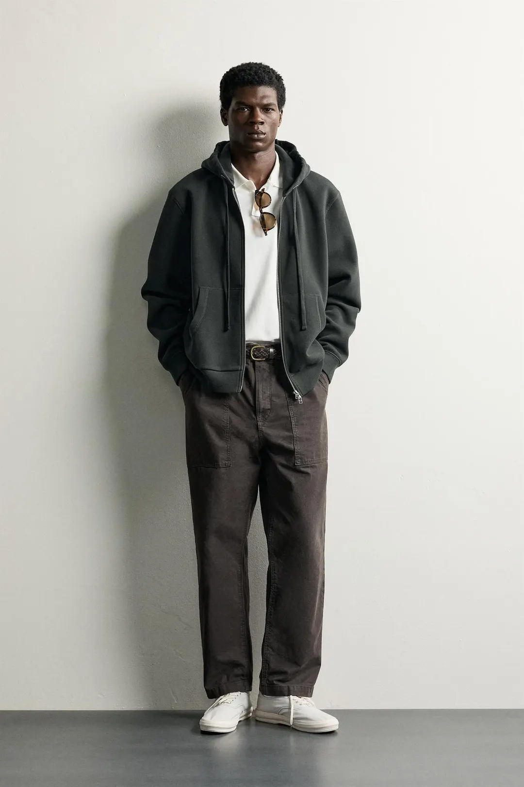 Худи из контрастного пике, Zara