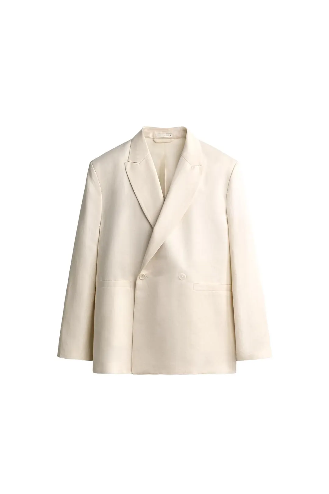 Двубортный блейзер из вискозы и льна, Zara