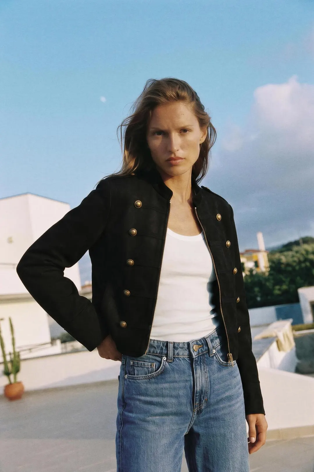 Куртка из искусственной замши, Zara