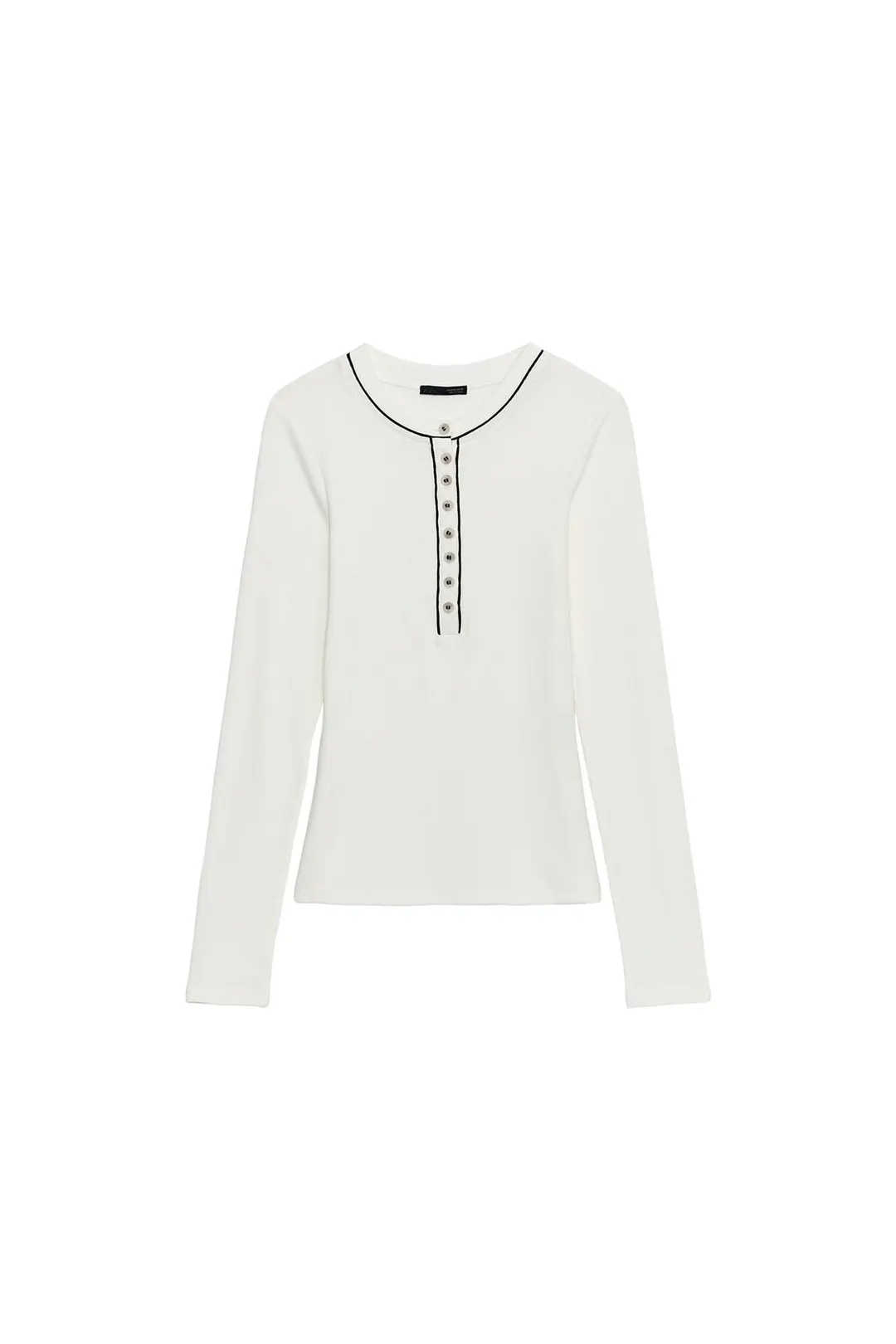 Футболка хенли с контрастной отделкой, Zara