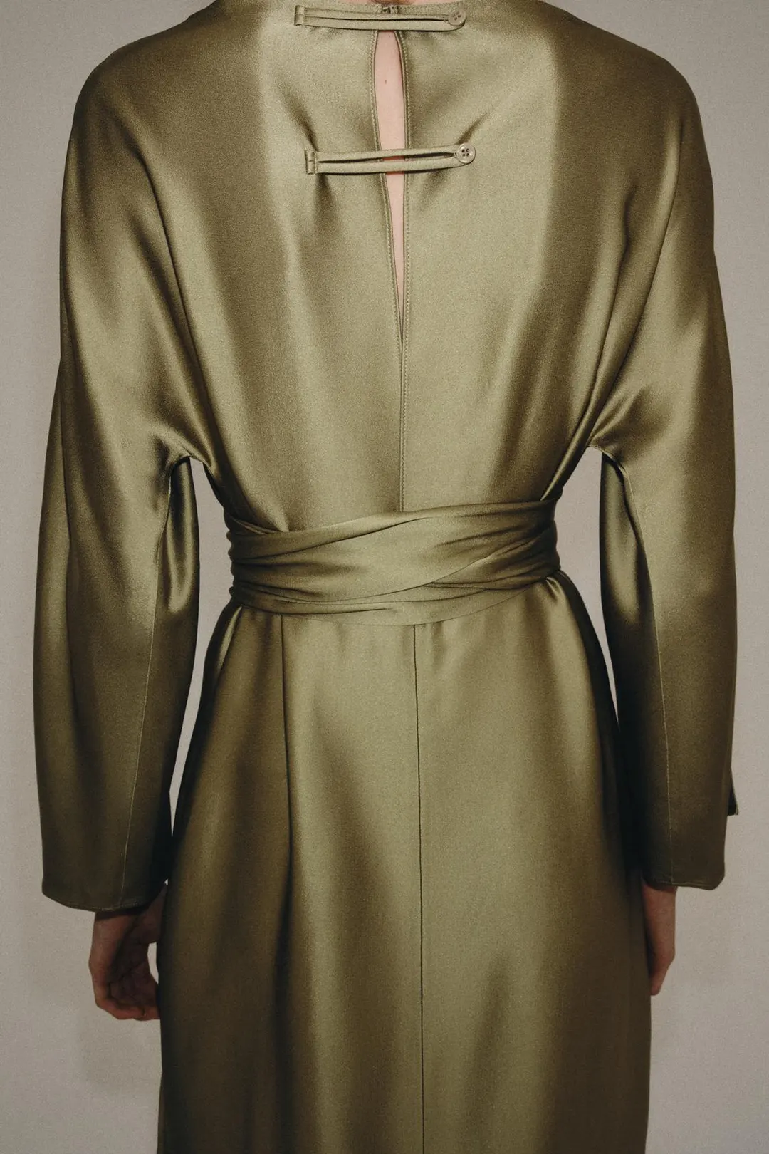 Атласное платье миди ZW Collection, Zara