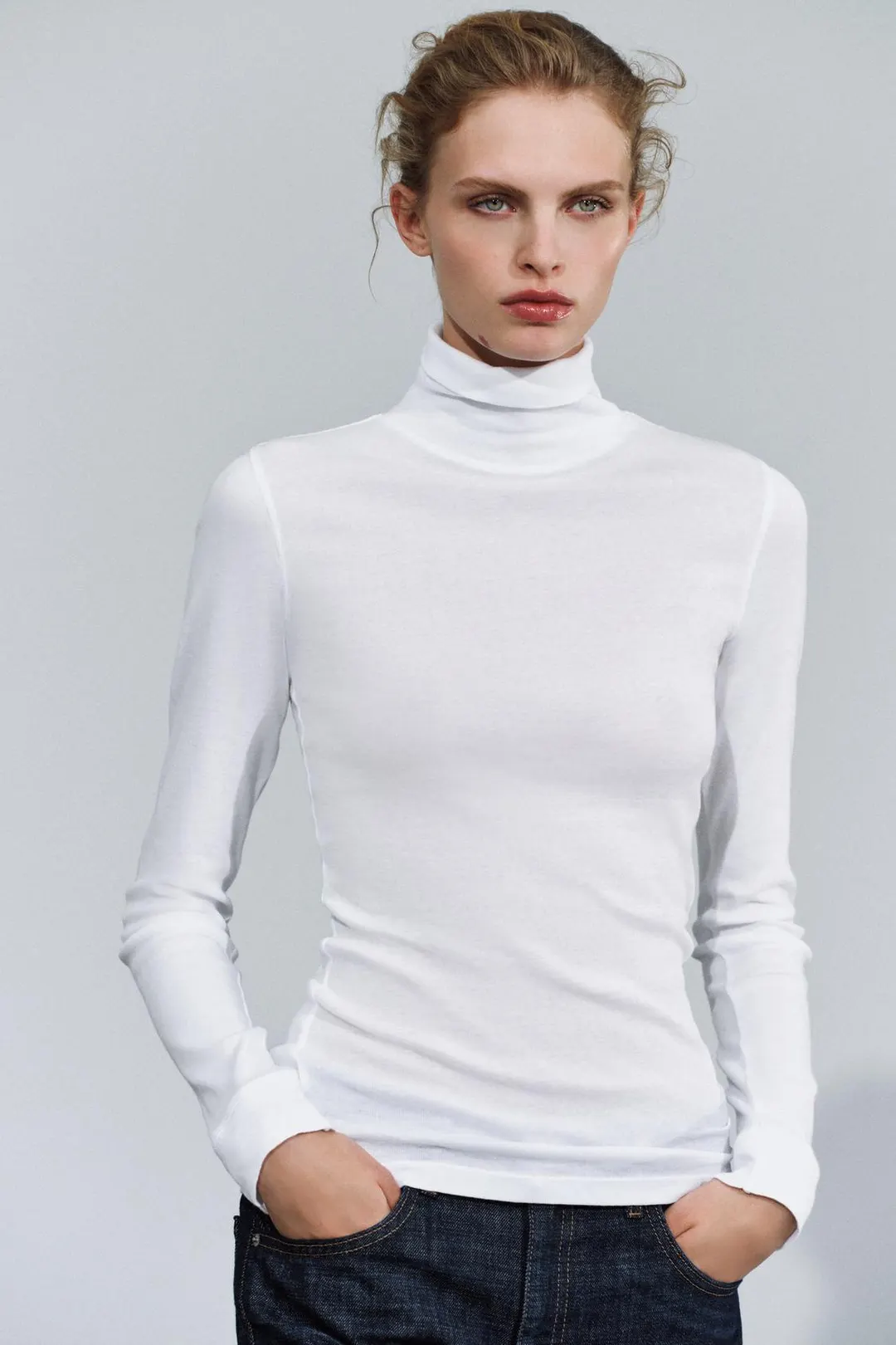 Футболка с высоким воротником, Zara