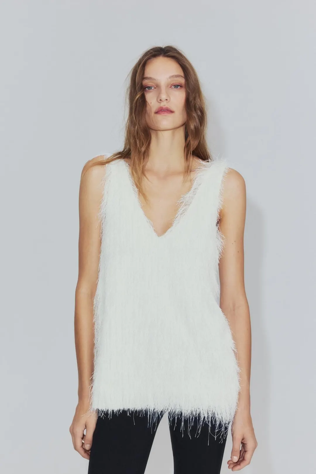 Топ из искусственного меха, Zara