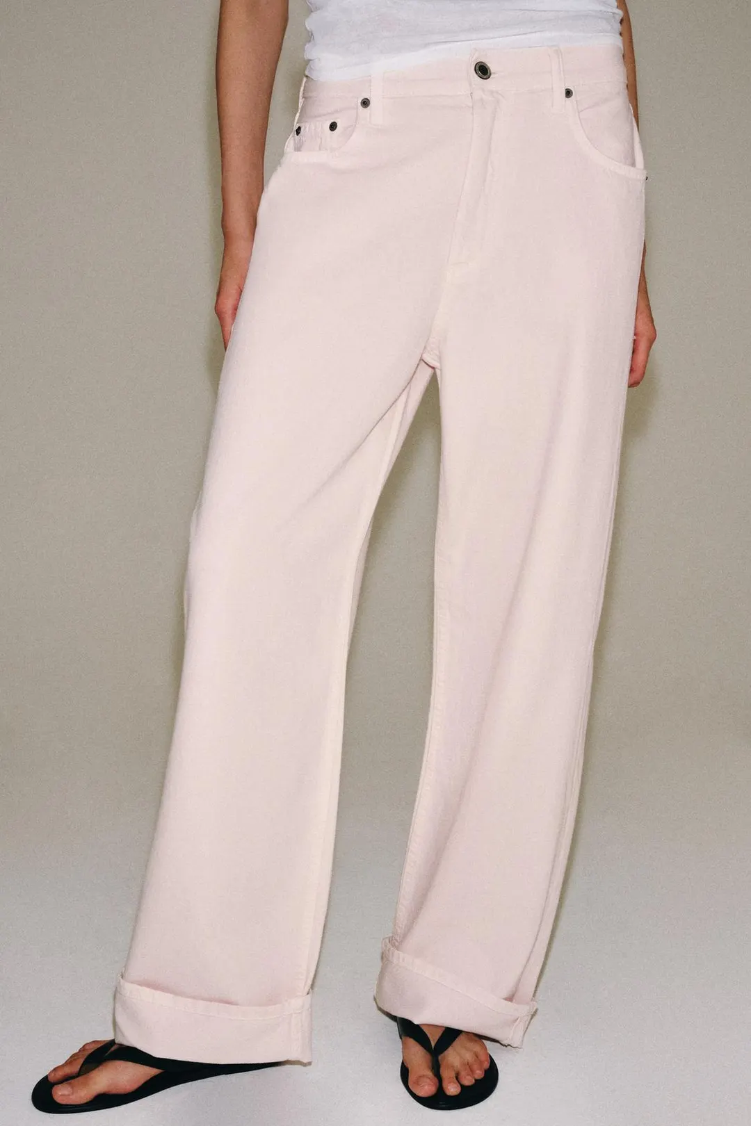 Мешковатые джинсы ZW Collection со средней посадкой, Zara