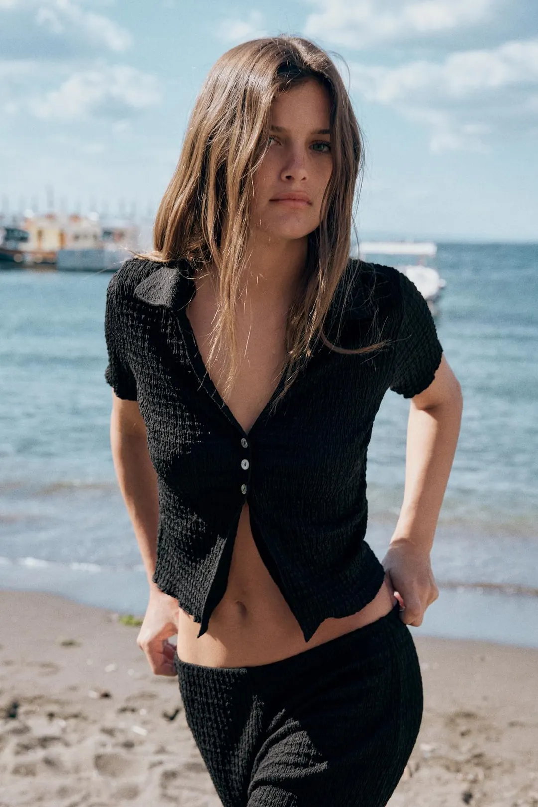 Топ укороченный фактурный, Zara