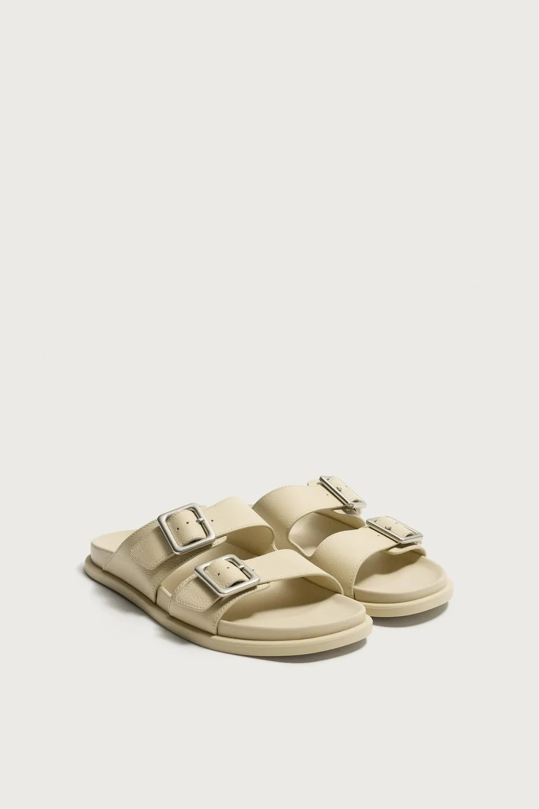 Сандалии из кожи с ремешками, Zara