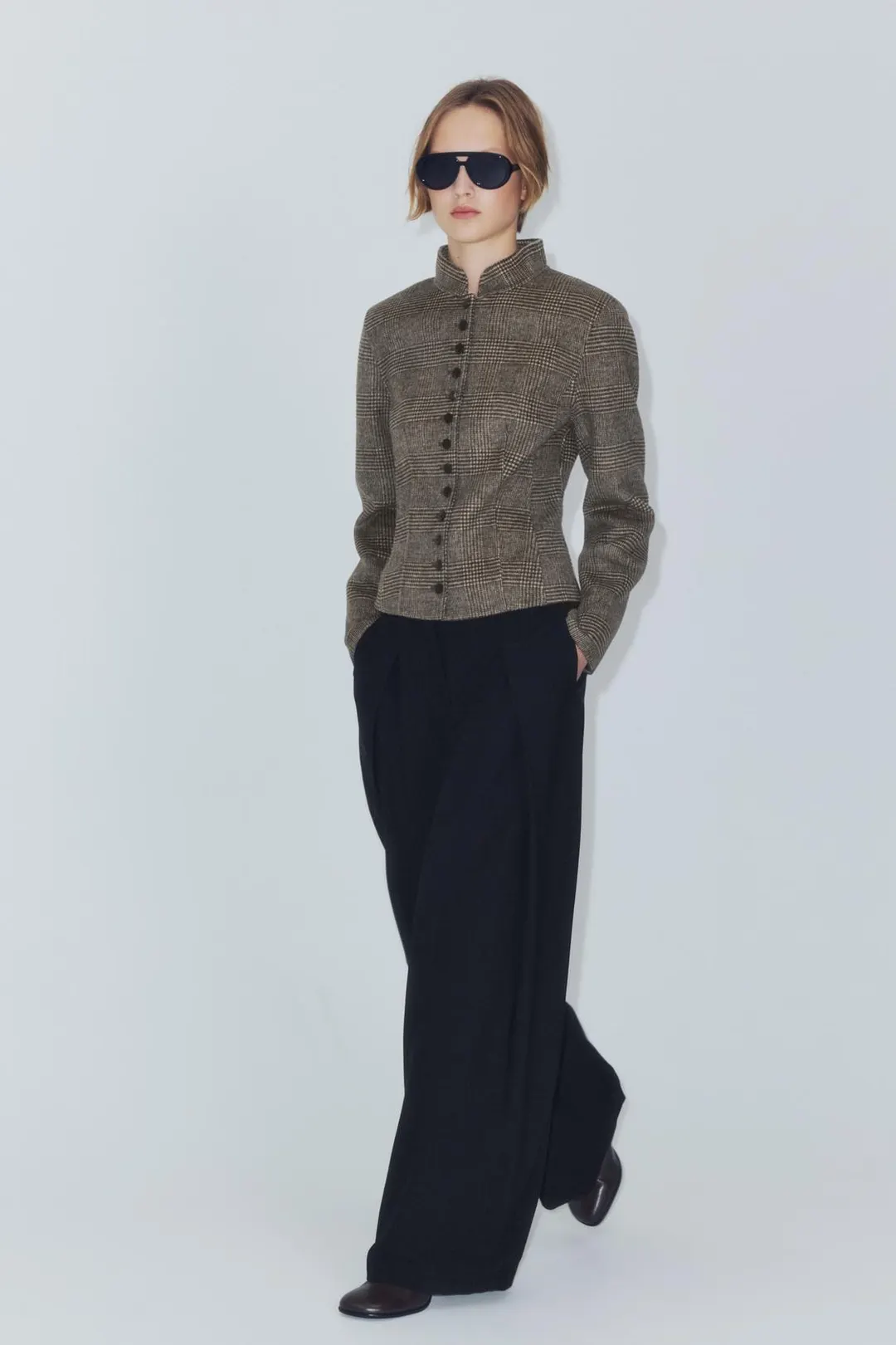 Укороченная куртка из смесовой шерсти ZW Collection, Zara