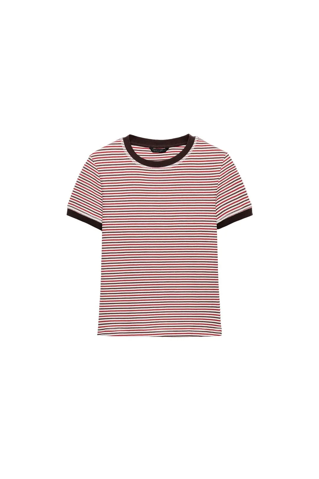 Футболка в полоску с короткими рукавами, Zara
