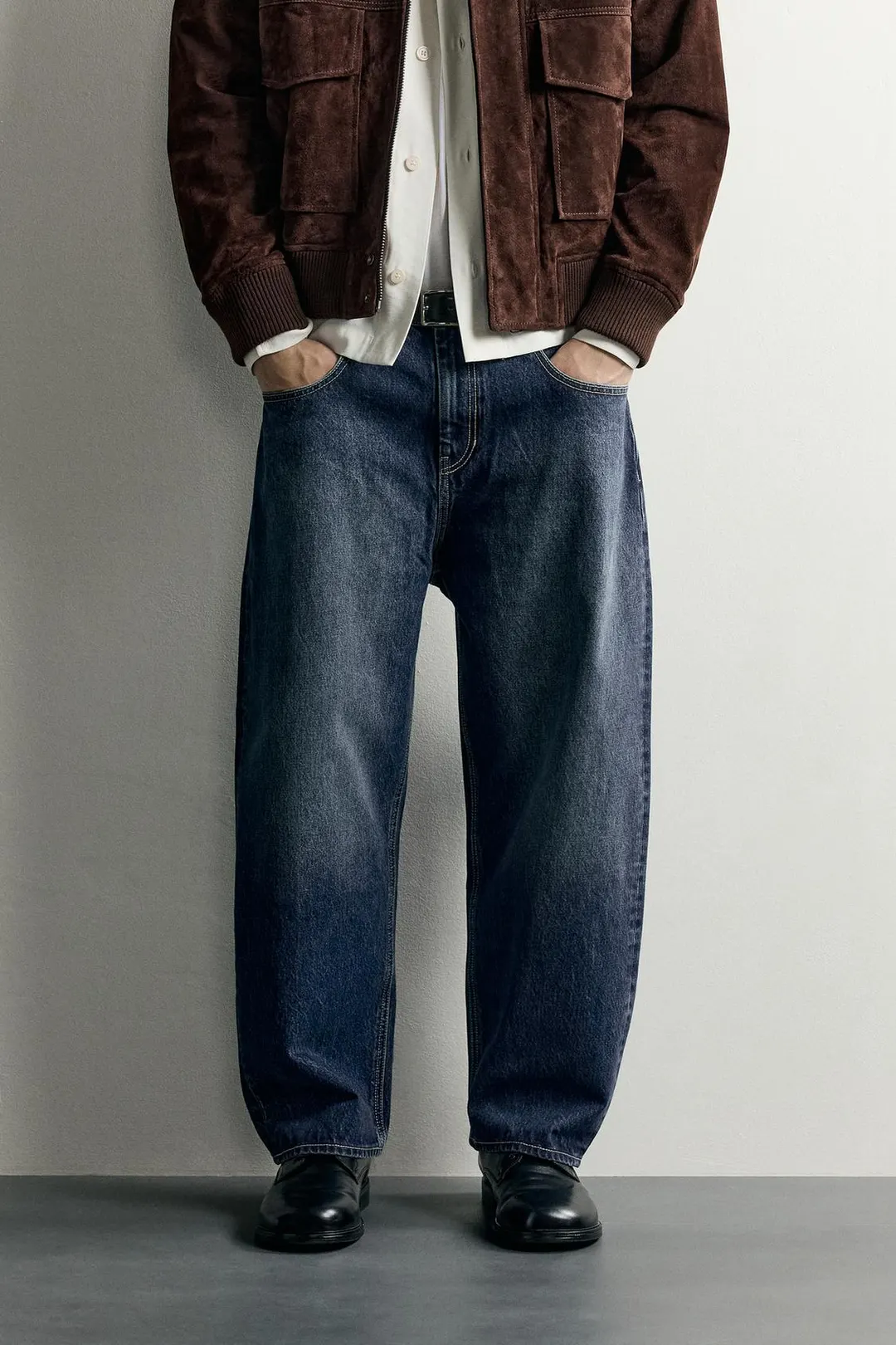 Широкие джинсы зауженного кроя, Zara