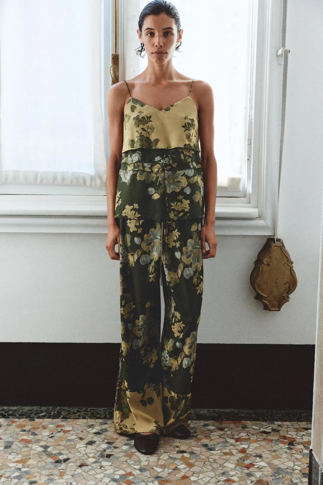 Топ жаккардовый на бретелях, Zara