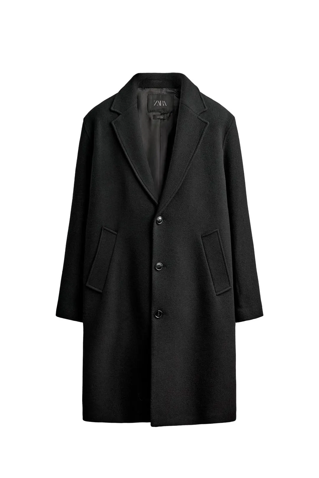 Пальто свободного кроя из смесовой шерсти, Zara