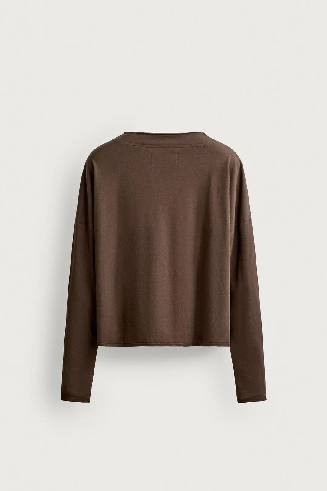 Укороченная футболка с длинными рукавами, Zara