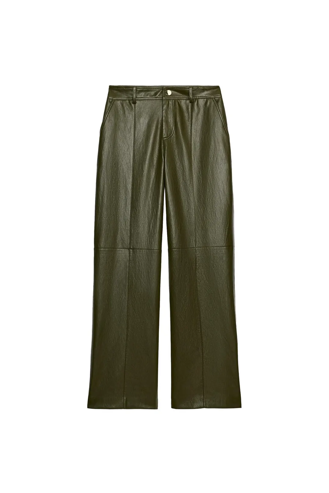 Брюки прямого кроя под кожу, Zara