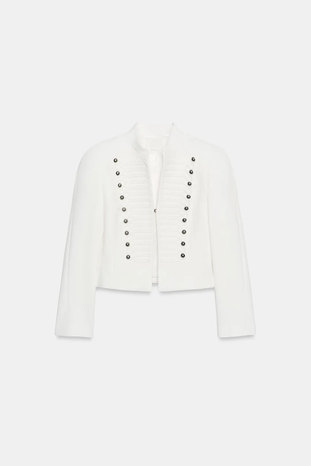 Приталенный блейзер с подплечниками и пуговицами, Zara